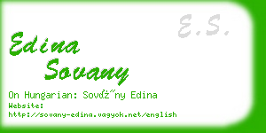 edina sovany business card